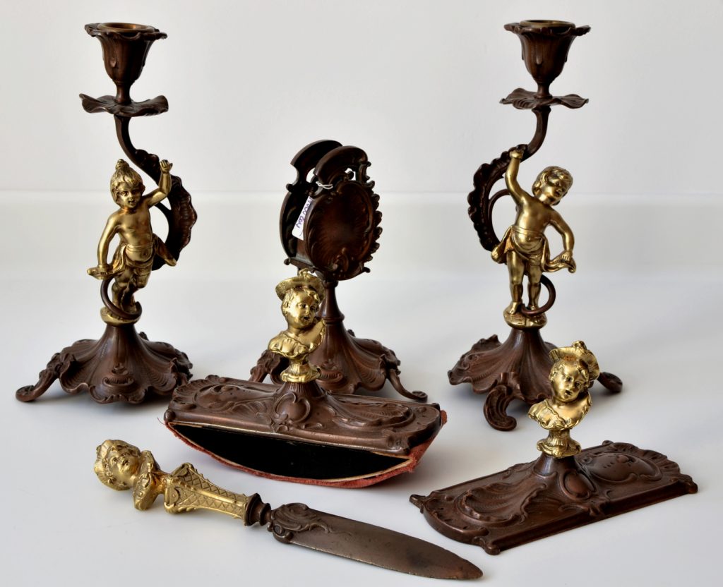 Set birou bronz aurit Set birou bronz aurit