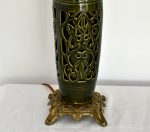 Set lampi cu corp de portelan dantelat si bronz