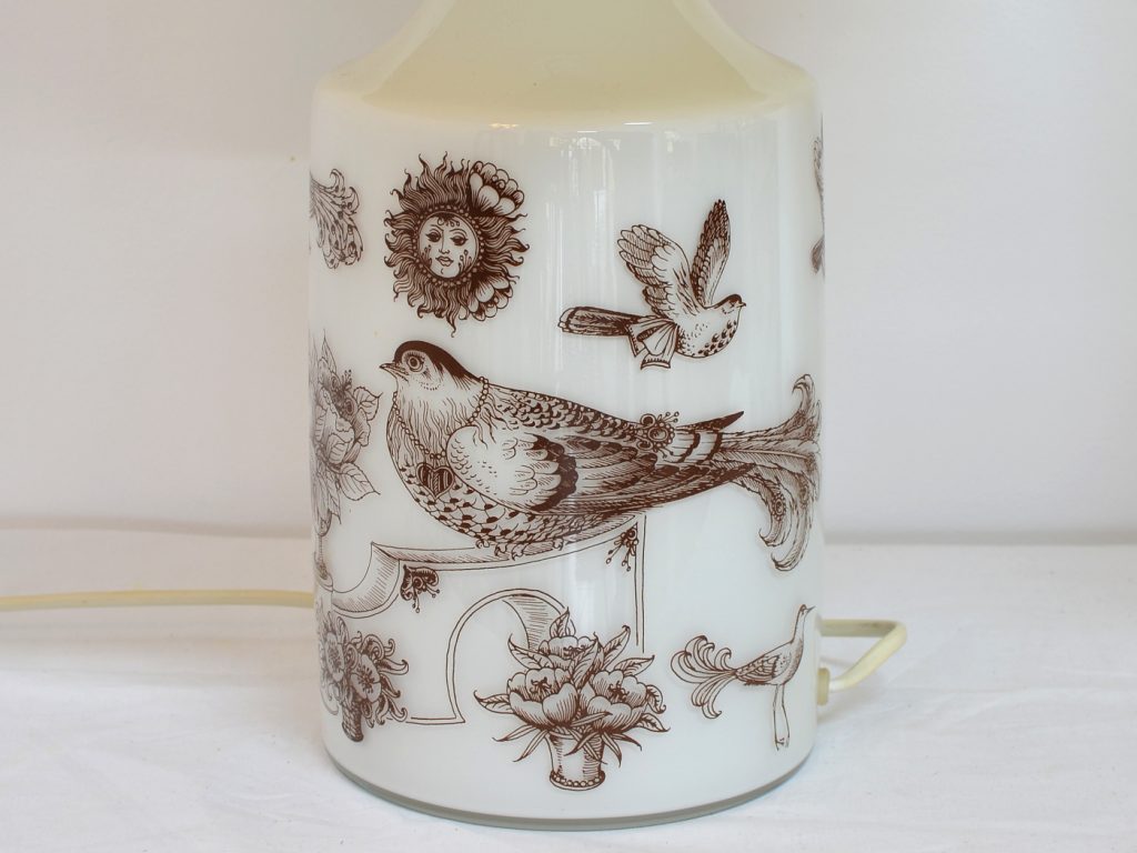 DSC_3583 Set veioze din sticla pictata ,motive pasari - imagine 3