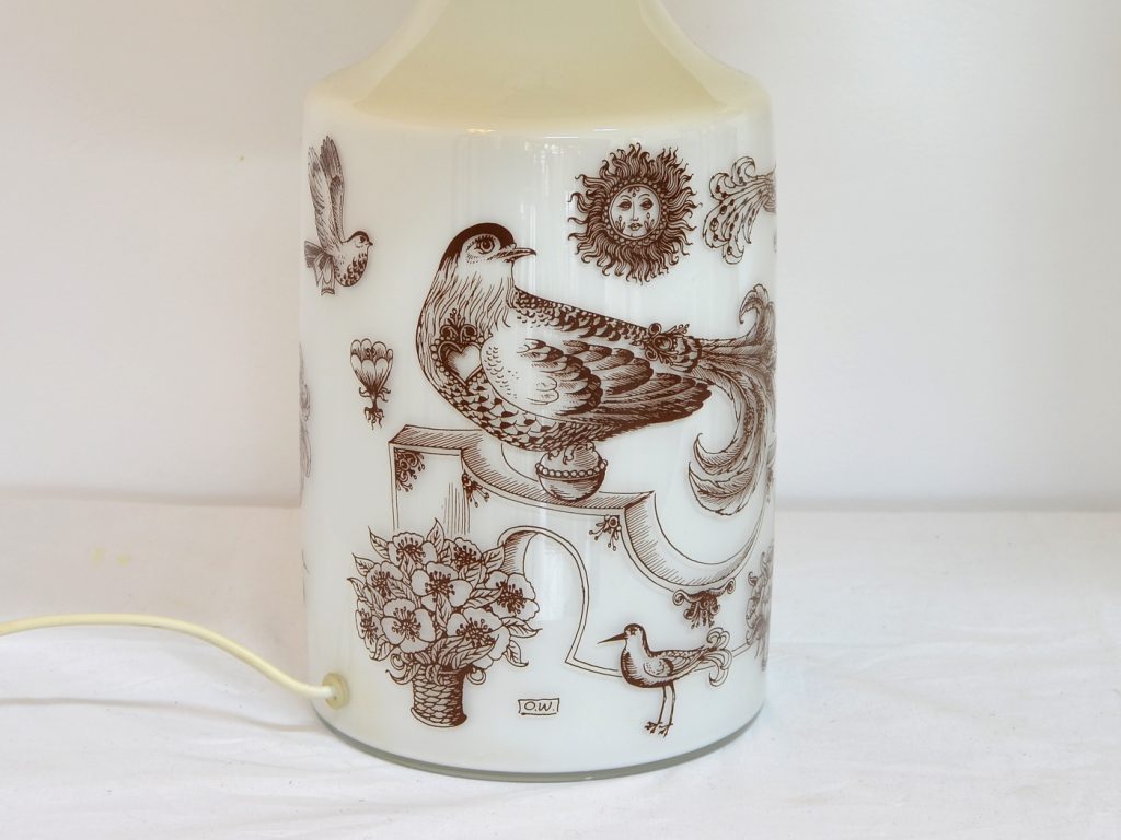 DSC_3584 Set veioze din sticla pictata ,motive pasari - imagine 2