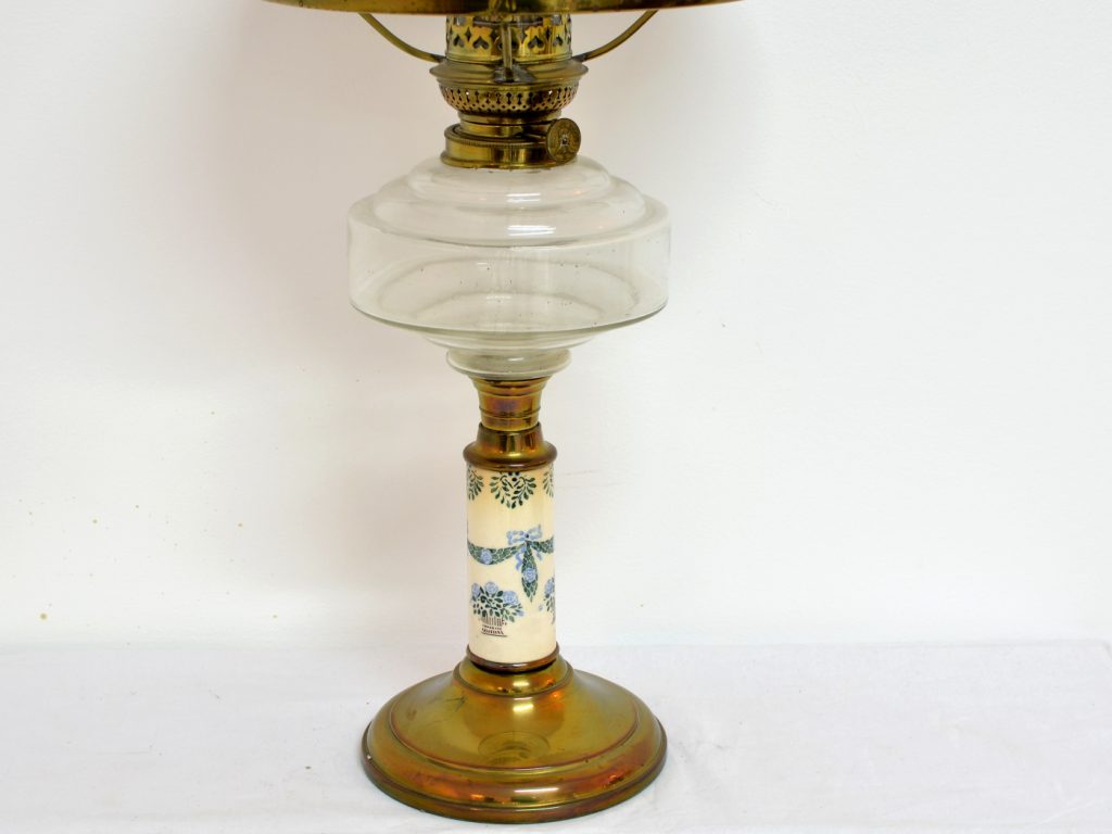 Lampa pentru birou din bronz portelan si sticla - imagine 2