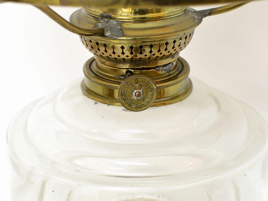 Lampa pentru birou din bronz portelan si sticla - imagine 4