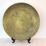 Platou din bronz cu cocori