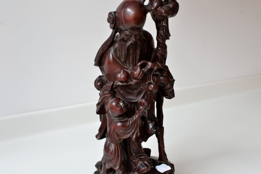 Statueta Inteleptul copiilor din lemn exotic