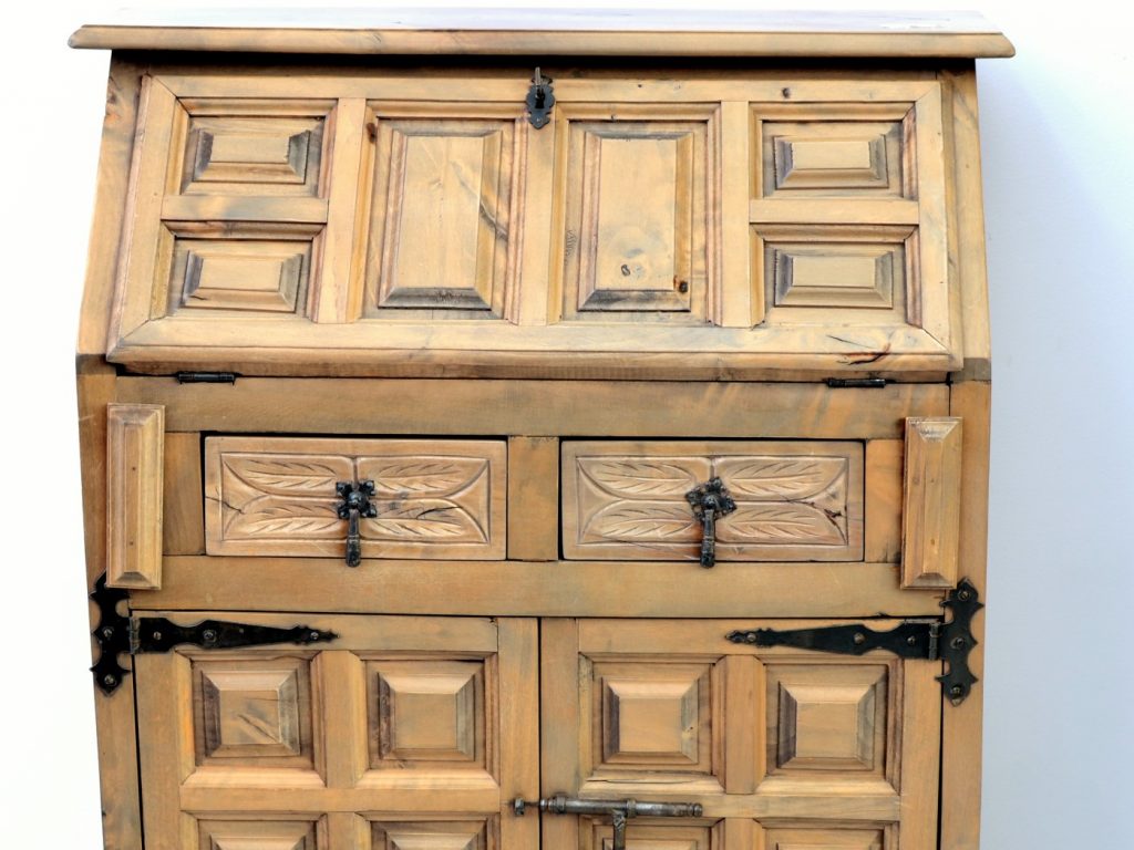 Secretaire breton din lemn masiv de nuc - imagine 4