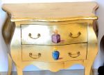 Comoda din lemn masiv aurit si pictat manual - imagine 2
