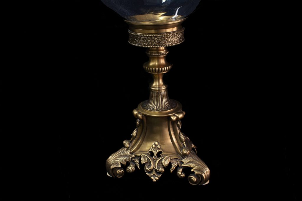 Fructiera cu picior si vas din cristal