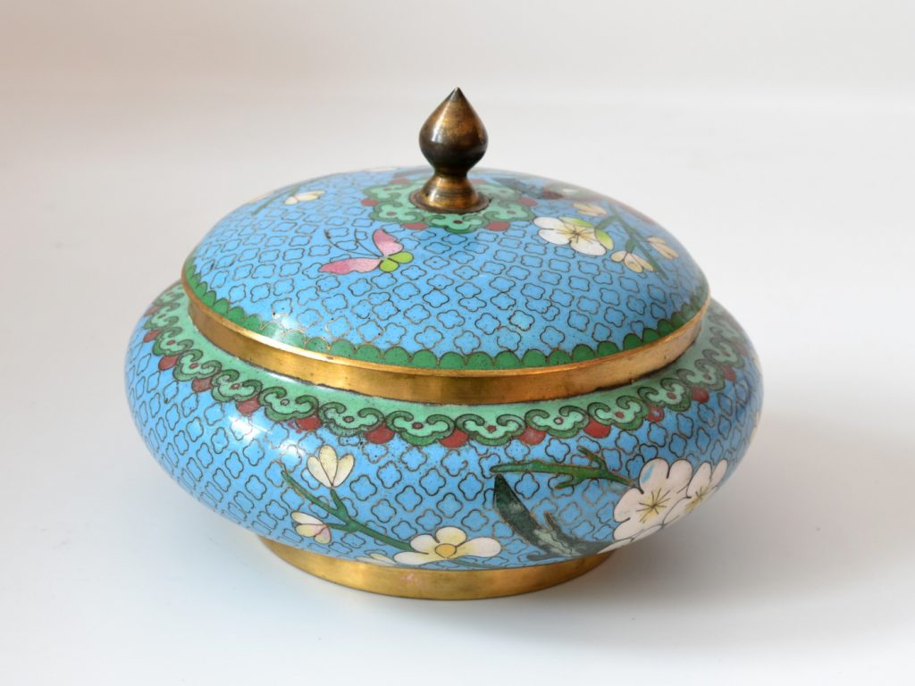 vas cloisonne (3) Vas cloisonne cu capac - imagine 4