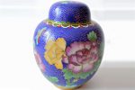 Vas cloisonne cu capac  vechi.
