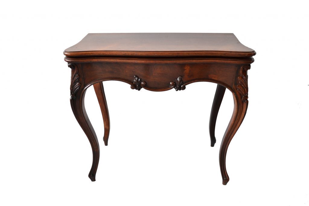 Masuta de joc stil Louis XV-lea din lemn si furnir de palisandru