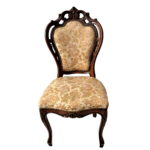 Set 4 scaune stil Louis al XV-lea din lemn de nuc