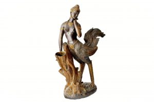 Statuie din bronz masiv zeita pasare Kinnara