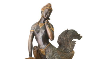 Statuie din bronz masiv zeita pasare Kinnara