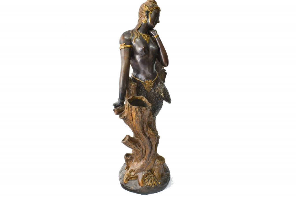 Statuie din bronz masiv zeita pasare Kinnara Statuie din bronz masiv zeita pasare Kinnara