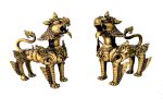 Pereche de lei Kilin din bronz masiv