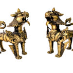 Pereche de lei Kilin din bronz masiv