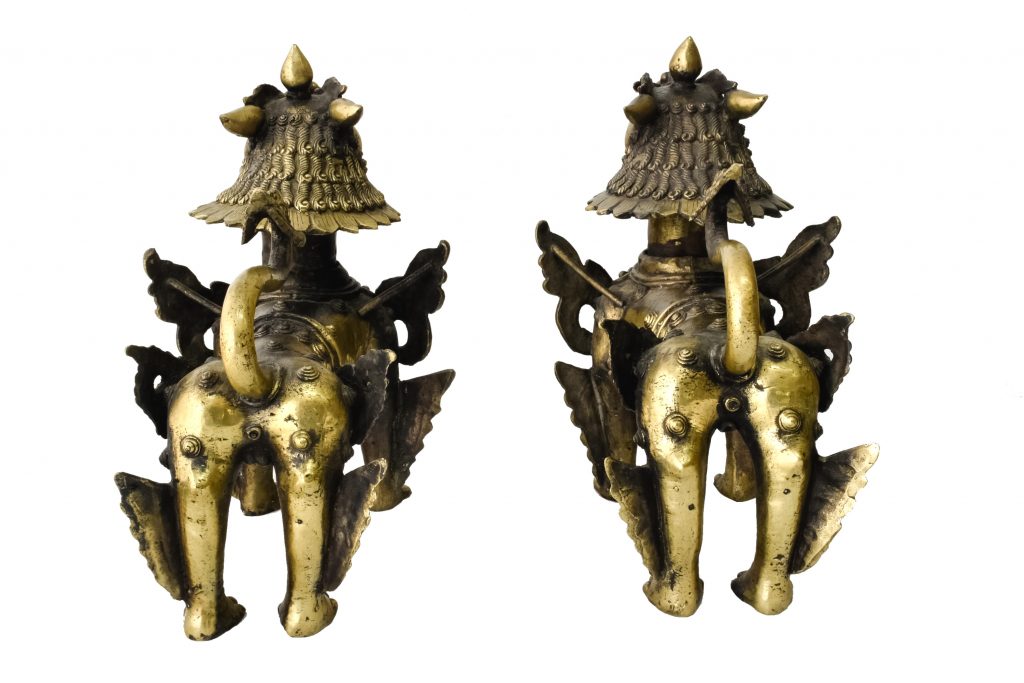 Pereche de lei Kilin din bronz masiv - imagine 4