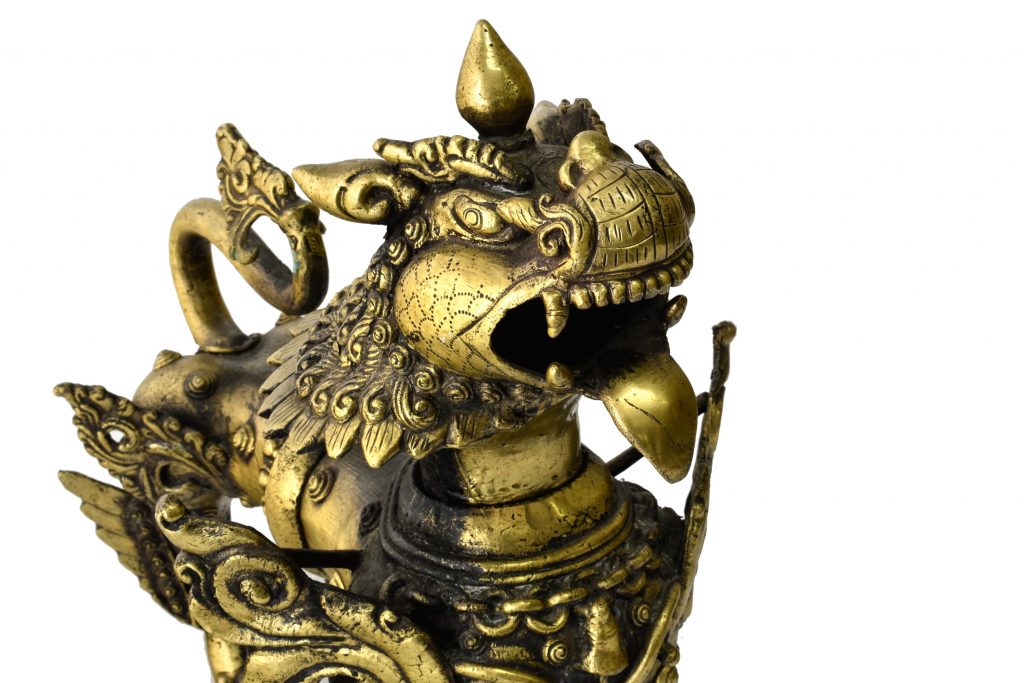 Pereche de lei Kilin din bronz masiv - imagine 5