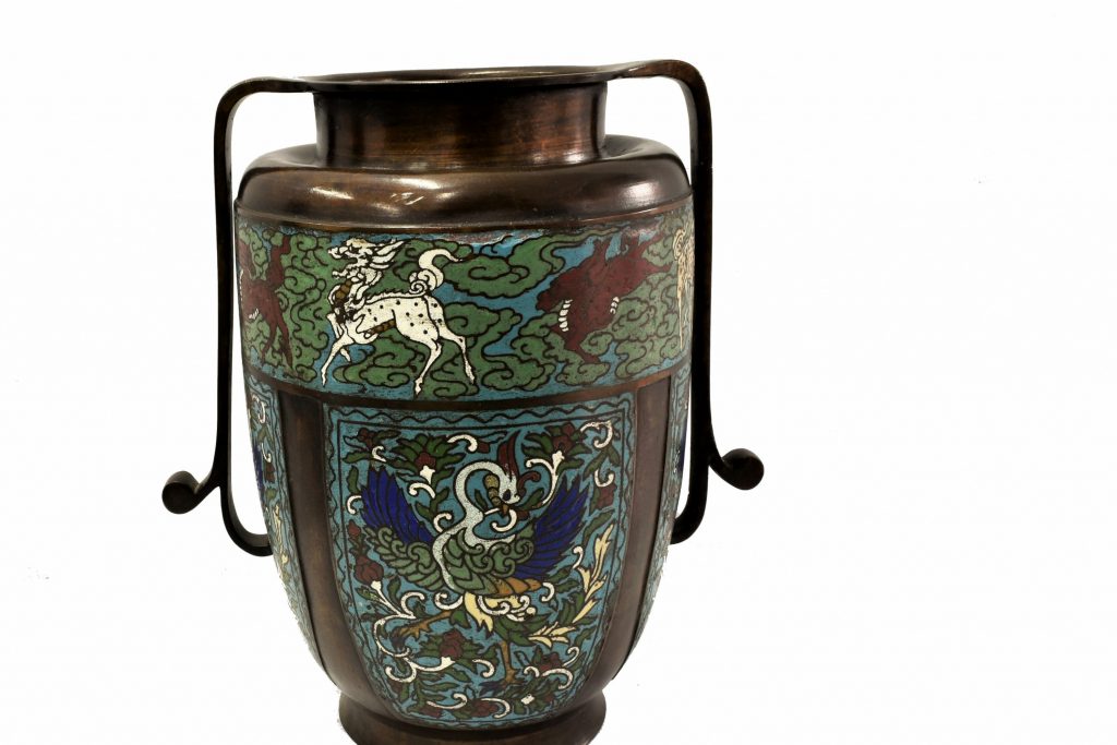 Vas cloisonne vechi de peste 180 ani Vas cloisonne vechi de peste 180 ani