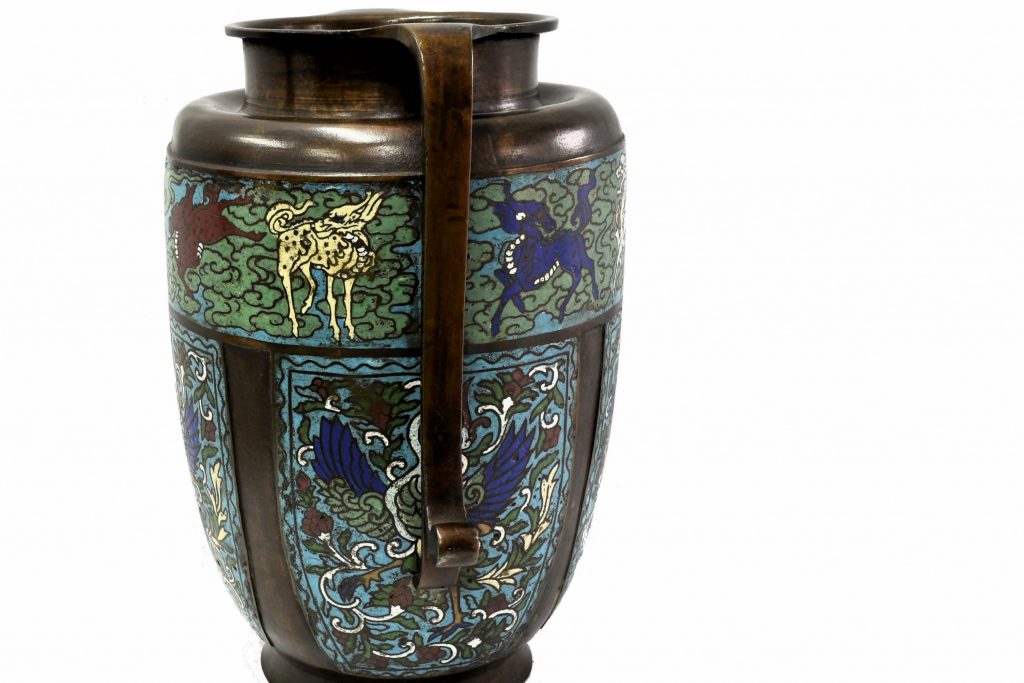 Vas cloisonne vechi de peste 180 ani Vas cloisonne vechi de peste 180 ani