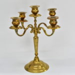 Sfesnic din bronz masiv cu 5 lumanari