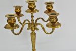 Sfesnic din bronz masiv cu 5 lumanari