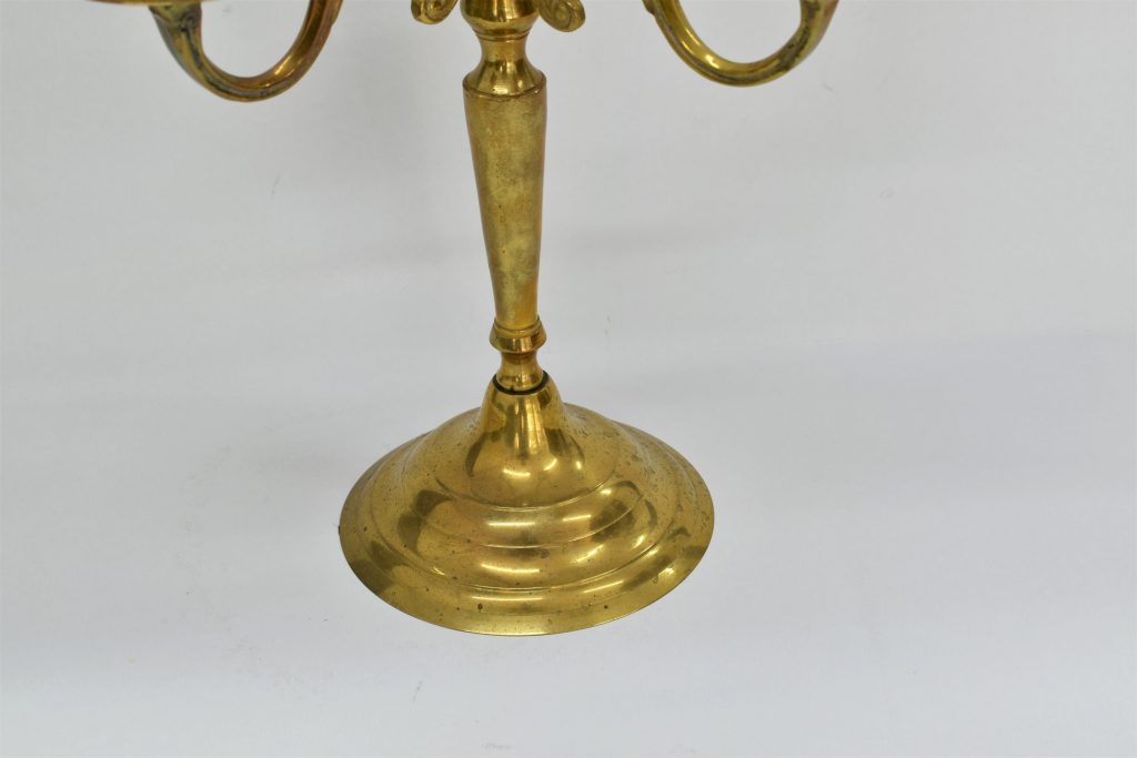 Sfesnic din bronz masiv cu 5 lumanari