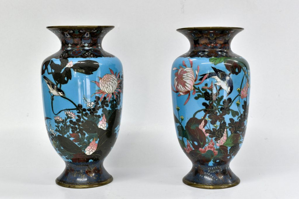 Set 2 vaze Cloisonne japoneze Set 2 vaze Cloisonne japoneze