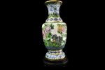 Vaze Cloisonne din bronz de mari dimensiuni