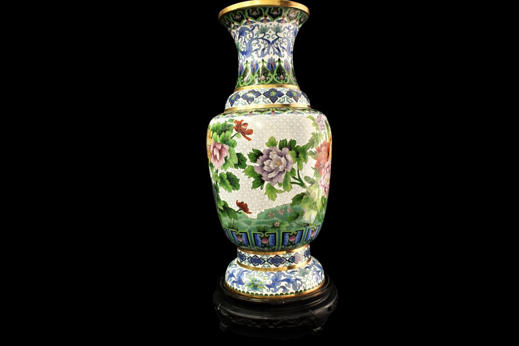 Vaze Cloisonne din bronz de mari dimensiuni Vaze Cloisonne din bronz de mari dimensiuni