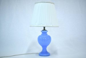 Veioza sticla bleu mata
