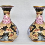 Vaza Cloisonne neagra