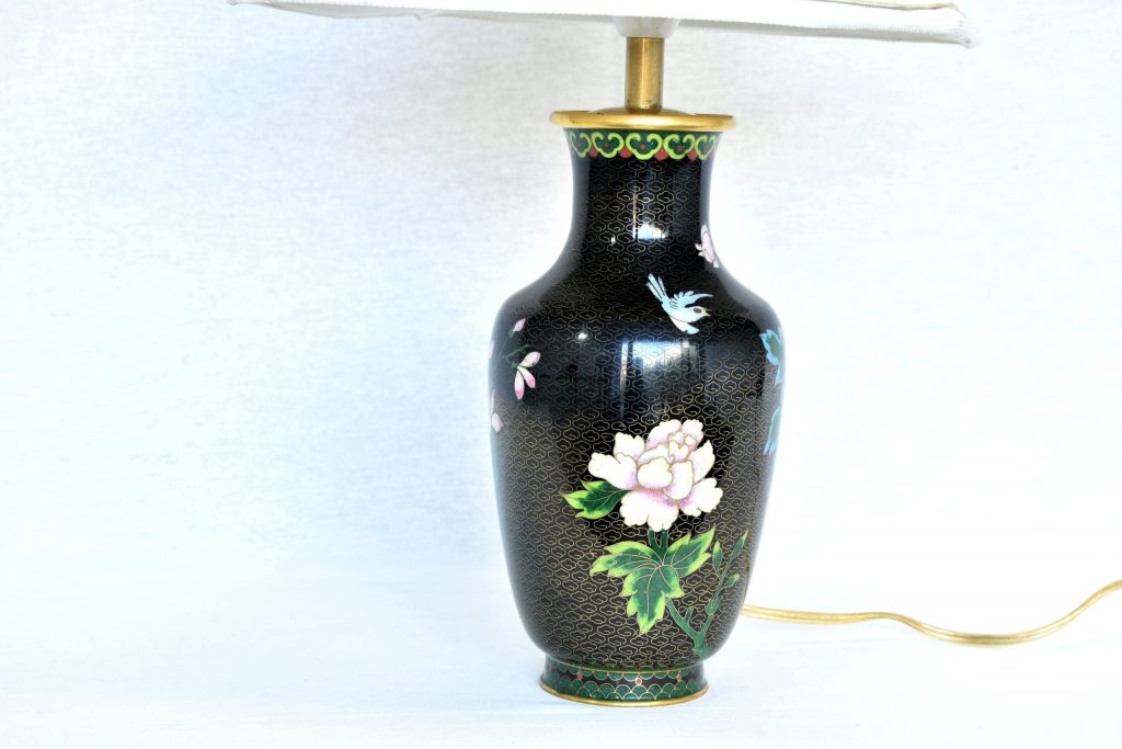 Veioza Cloisonne cu palarie textila Veioza Cloisonne cu palarie textila