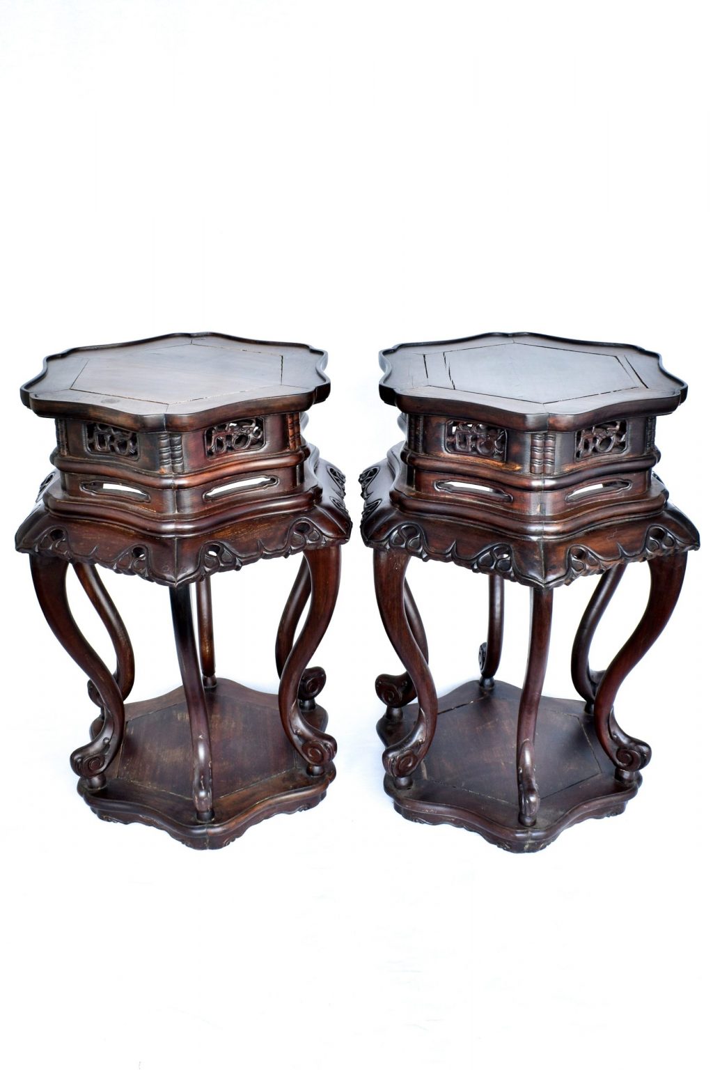 Set două măsuțe din lemn de palisandru