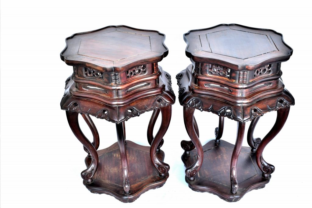 Set două măsuțe din lemn de palisandru