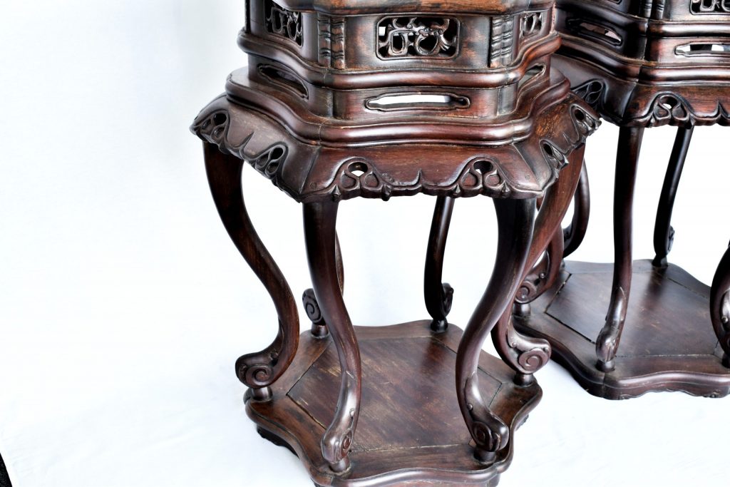 Set două măsuțe din lemn de palisandru