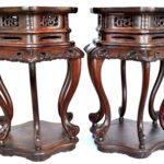 Set două măsuțe din lemn de palisandru