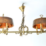 Candelabru Bouillotte din bronz masiv si alama