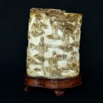 Vas din fildes pentru pensule dinastia Qing