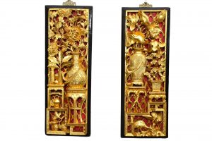Set 2 panouri chinezesti aurite