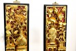 Set 2 panouri chinezesti aurite