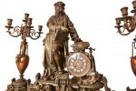 Set ceas cu statuie Leonardo Da Vinci