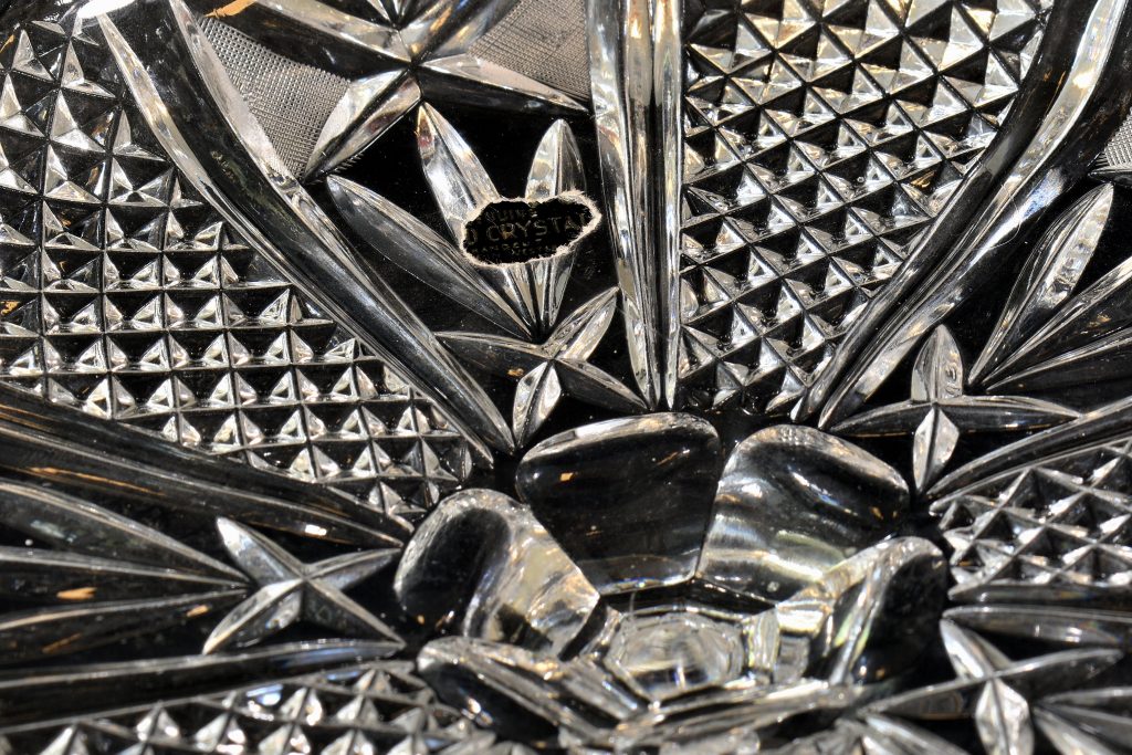 Fructiera din cristal cu picior de argint (5) Fructiera din cristal cu picior de argint