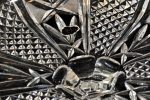 Fructiera din cristal cu picior de argint