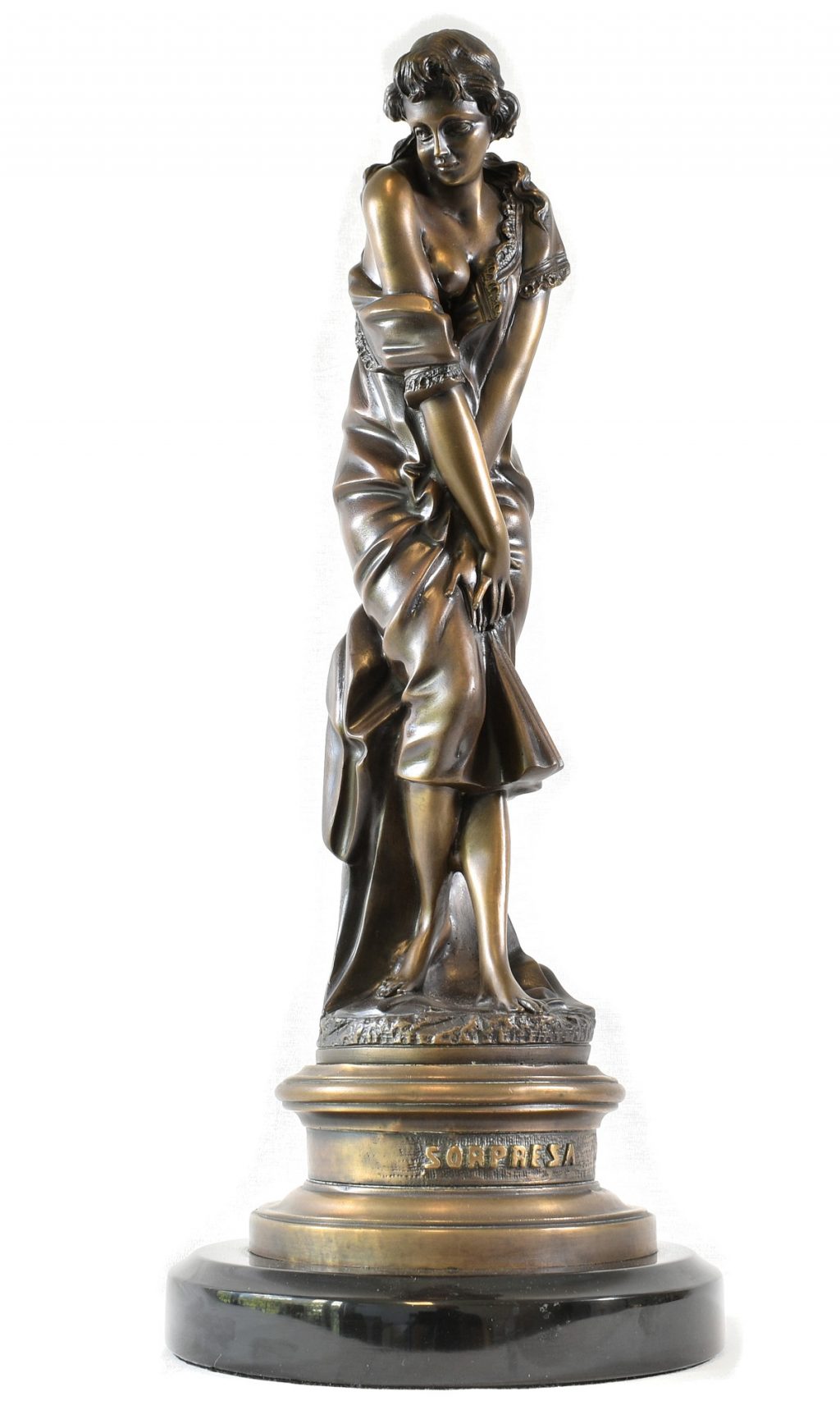 Sculptura din bronz Sorpresa semnata Prof. G. Bessi (2) Sculptura din bronz Sorpresa semnata Prof. G. Bessi