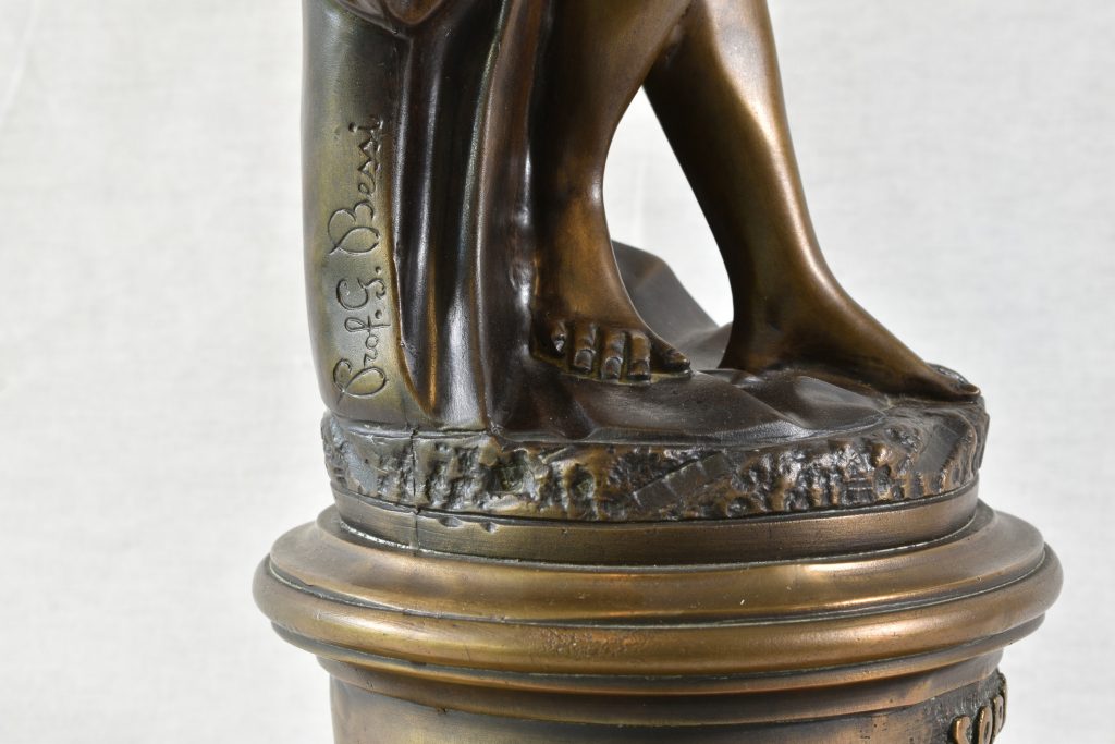 Sculptura din bronz Sorpresa semnata Prof. G. Bessi (7) Sculptura din bronz Sorpresa semnata Prof. G. Bessi