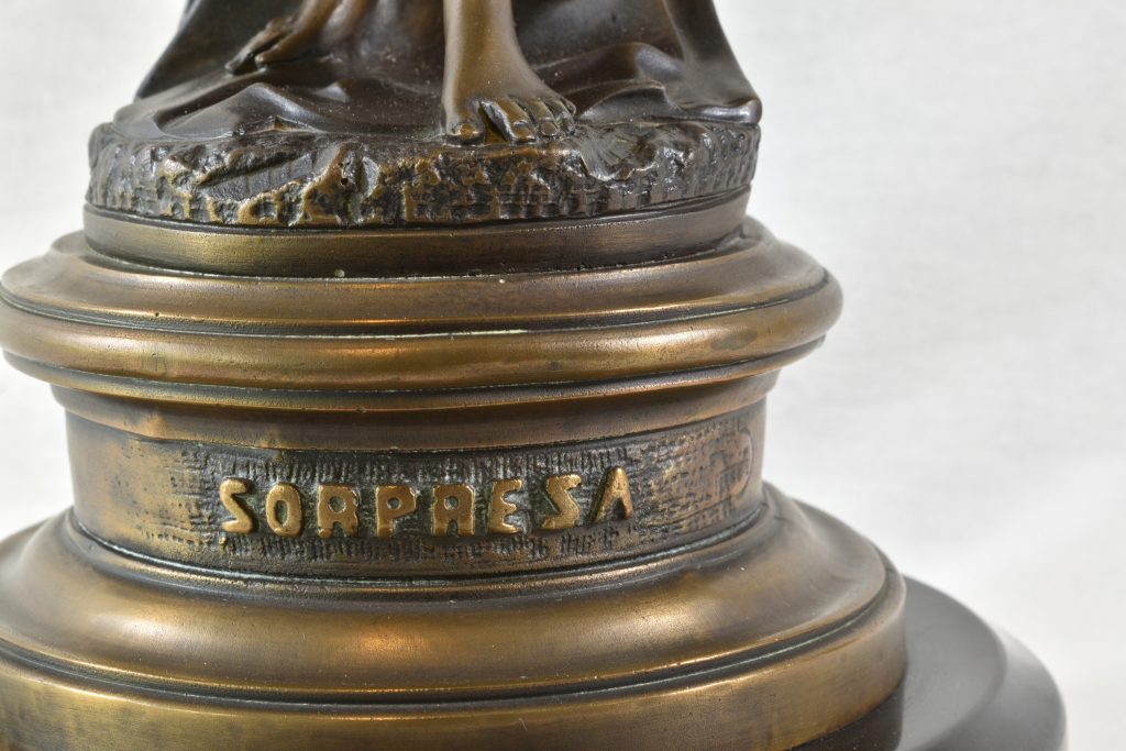 Sculptura din bronz Sorpresa semnata Prof. G. Bessi (8) Sculptura din bronz Sorpresa semnata Prof. G. Bessi