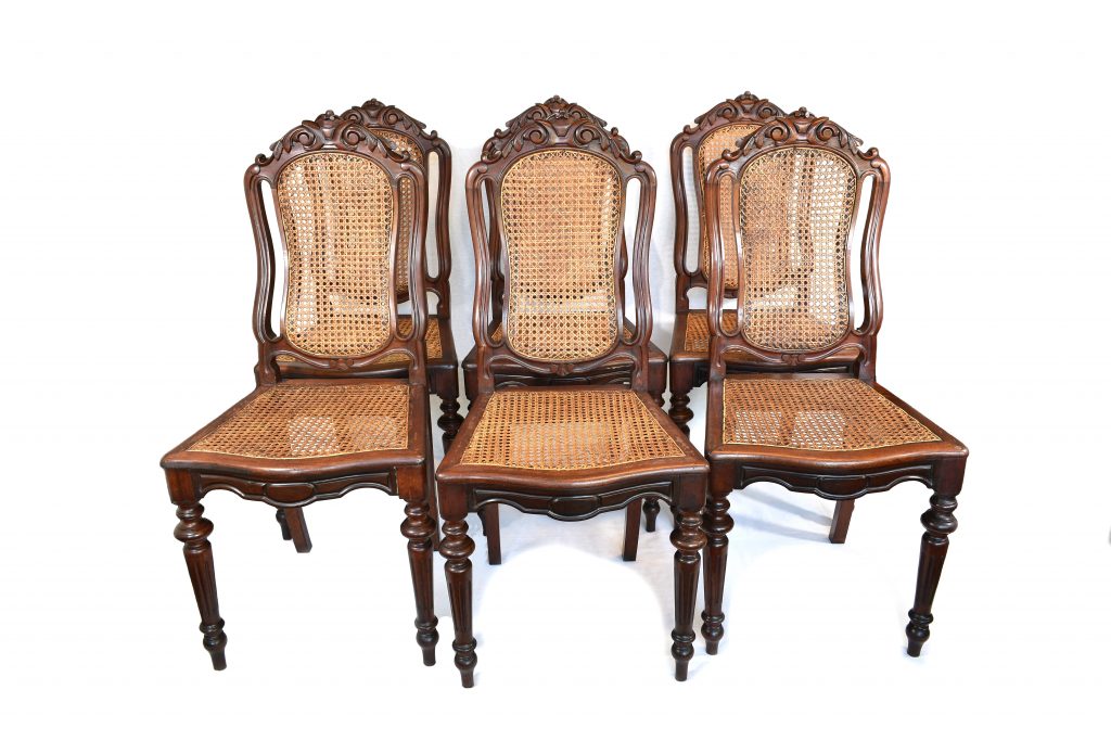 Set 6 scaune cu pai vienez (1) Set 6 scaune cu pai vienez