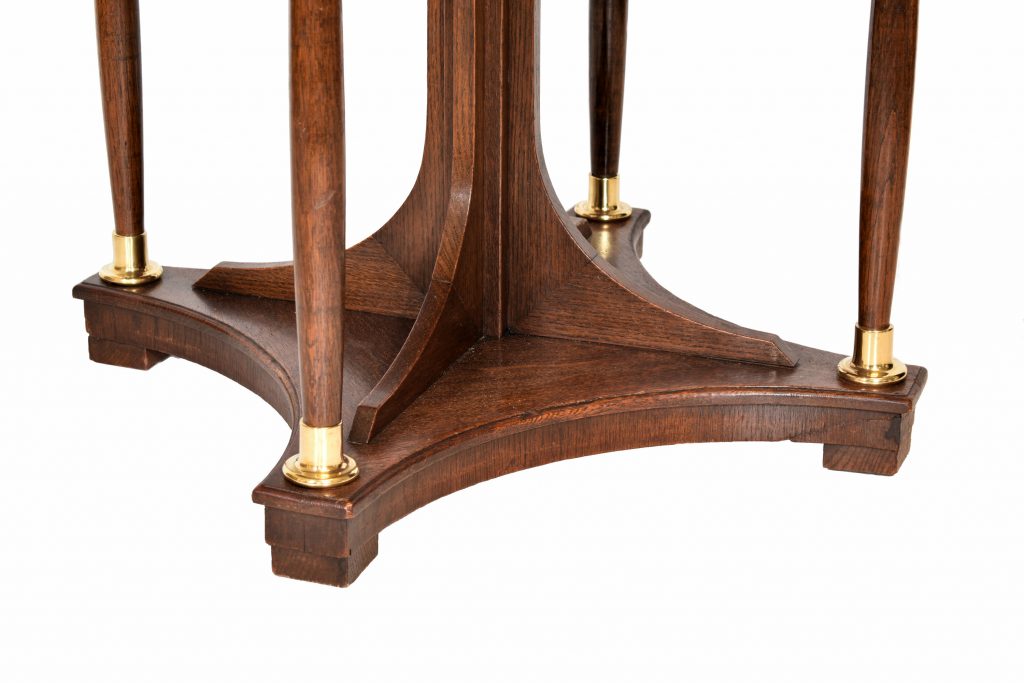 Masa Art Nouveau din lemn de stejar - imagine 4