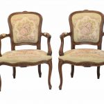 Fotoliu Louis XI lea cu tapiterie belgiana